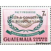 Guatemala 1968 Handshake - overprinted-Stamps-Guatemala-Mint-StampPhenom