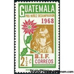 Guatemala 1969 Child and Poinsettia, 2 1/2c-Stamps-Guatemala-Mint-StampPhenom