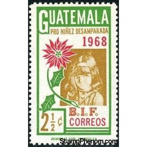 Guatemala 1969 Child and Poinsettia-Stamps-Guatemala-Mint-StampPhenom