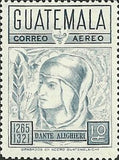 Guatemala 1969 Dante Alighieri (1265-1321), poet-Stamps-Guatemala-Mint-StampPhenom