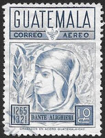 Guatemala 1969 Dante Alighieri (1265-1321), poet-Stamps-Guatemala-Mint-StampPhenom