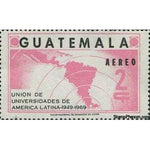Guatemala 1969 Map of Latin America-Stamps-Guatemala-Mint-StampPhenom