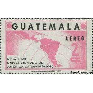 Guatemala 1969 Map of Latin America-Stamps-Guatemala-Mint-StampPhenom