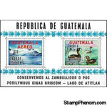 Guatemala 1970 Atitlan Grebe (Podilymbus gigas), Volcano-Stamps-Guatemala-Mint-StampPhenom