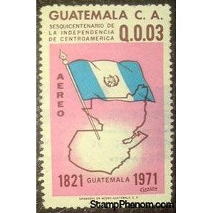 Guatemala 1972 Flag and Map of Guatemala-Stamps-Guatemala-Mint-StampPhenom