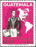 Guatemala 1973 SimÃ³n BolÃ­var-Stamps-Guatemala-Mint-StampPhenom