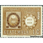 Guatemala 1974 Centenary of Guatemala postage stamp-Stamps-Guatemala-Mint-StampPhenom