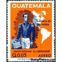 Guatemala 1974 SimÃ³n BolÃ­var-Stamps-Guatemala-Mint-StampPhenom