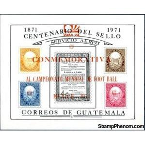 Guatemala 1974 World Soccer Championship, Munich (red overprint)-Stamps-Guatemala-Mint-StampPhenom