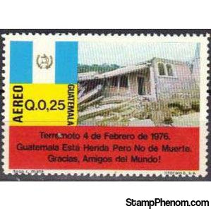 Guatemala 1976 Destroyed house-Stamps-Guatemala-Mint-StampPhenom