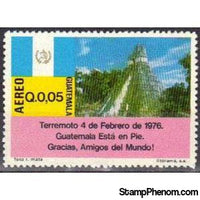 Guatemala 1976 Jaguar Temple, Tikal-Stamps-Guatemala-Mint-StampPhenom