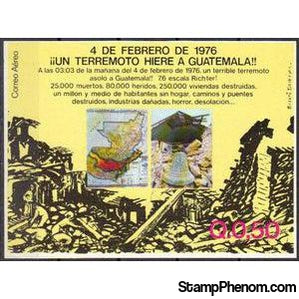 Guatemala 1976 Map of Disaster Zone, Church Bell-Stamps-Guatemala-Mint-StampPhenom
