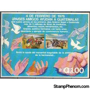 Guatemala 1976 Tents, Rescue Helicopter-Stamps-Guatemala-Mint-StampPhenom