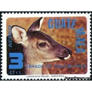 Guatemala 1979 White-tailed Deer (Odocoileus virginianus)-Stamps-Guatemala-Mint-StampPhenom
