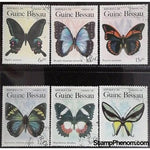 Guine-Bissau Butterflies, 6 stamps-Stamps-Guine-Bissau-StampPhenom