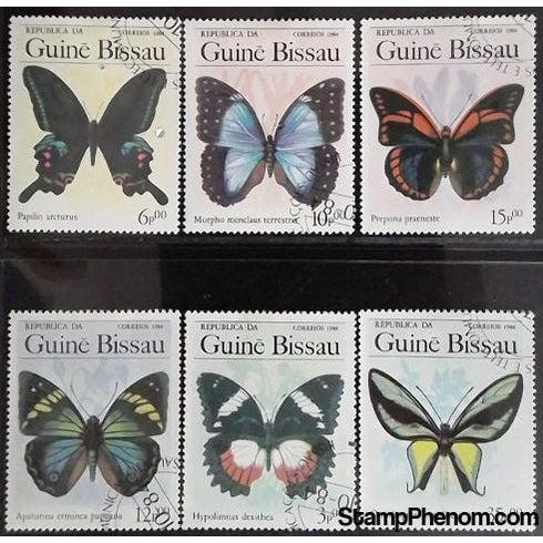 Guine-Bissau Butterflies, 6 stamps-Stamps-Guine-Bissau-StampPhenom