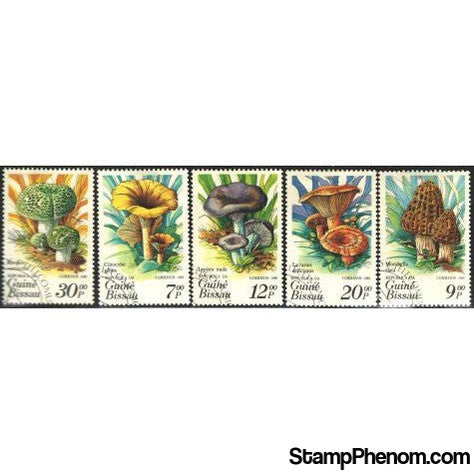 Guine Bissau Mushrooms , 5 stamps