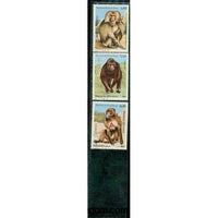 Guinea Bissau Monkeys , 3 stamps