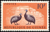 Guinee 1961 Helmeted Guineafowl (Numida meleagris)-Stamps-Guinee-Mint-StampPhenom