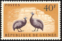 Guinee 1961 Helmeted Guineafowl (Numida meleagris)-Stamps-Guinee-Mint-StampPhenom