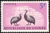 Guinee 1961 Helmeted Guineafowl (Numida meleagris)-Stamps-Guinee-Mint-StampPhenom