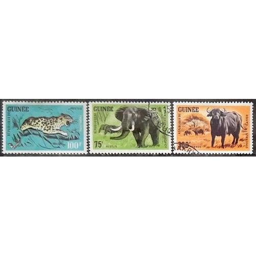 Guinee Republic Animals, 3 stamps-Stamps-Guinee Republic-StampPhenom