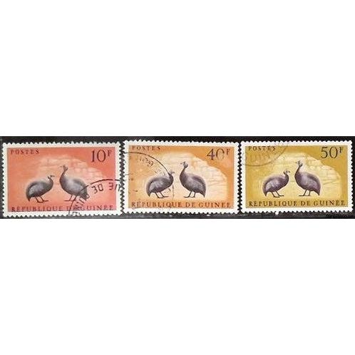 Guinee Republic Birds, 3 stamps-Stamps-Guinee Republic-StampPhenom