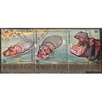 Guinee Republic Hippopotamus, Lot 2, 3 stamps-Stamps-Guinee Republic-StampPhenom