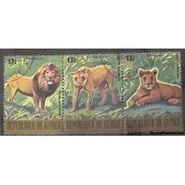 Guinee Republic Lion, 3 stamps-Stamps-Guinee Republic-StampPhenom