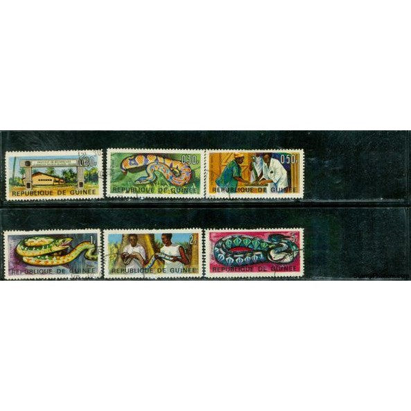 Guinee Republic Reptiles Lot 3 , 6 stamps