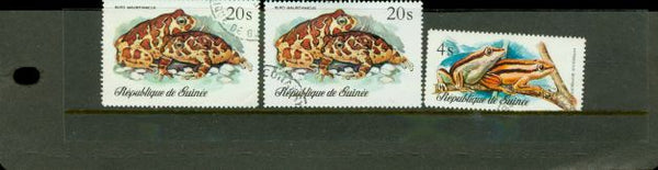 Guinee Frogs , 3 stamps