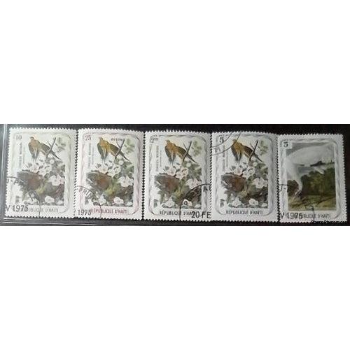 Haiti Lot 5 of Birds, 5 stamps-Stamps-Haiti-StampPhenom