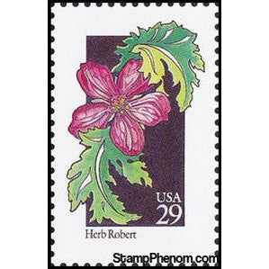 United States of America 1992 Herb Robert (Geranium robertianum)