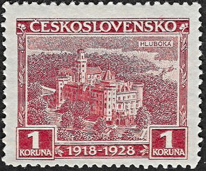 Czechoslovakia 1928 Hluboká castle