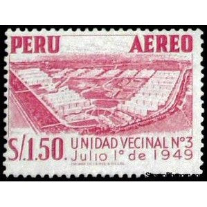 Peru 1953 Housing-complex nÂ° 3 under construction-Peru-StampPhenom
