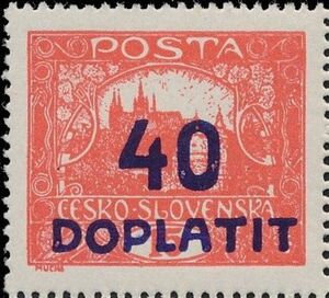 Czechoslovakia 1926 Hradcany at Prague - Surcharge
