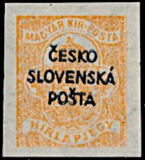 Czechoslovakia 1919 Hungarian Newspaper Stamp overprinted ČESKO SLOVENSKÁ POŠTA-Czechoslovakia-StampPhenom