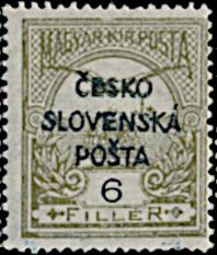 Czechoslovakia 1919 Hungarian Turul Stamp overprinted ČESKO SLOVENSKÁ POŠTA-Czechoslovakia-StampPhenom