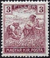 Hungary 1916 Harvesters and Parliament Buildings-Stamps-Hungary-StampPhenom