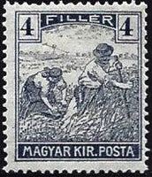 Hungary 1916 Harvesters and Parliament Buildings-Stamps-Hungary-StampPhenom