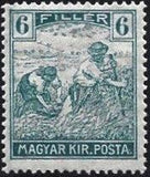 Hungary 1916 Harvesters and Parliament Buildings-Stamps-Hungary-StampPhenom