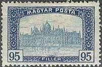 Hungary 1919 Harvesters and Parliament Buildings - Inscribed Magyar Posta-Stamps-Hungary-StampPhenom