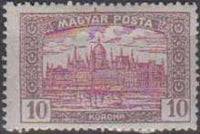 Hungary 1919 Harvesters and Parliament Buildings - Inscribed Magyar Posta-Stamps-Hungary-StampPhenom