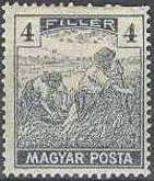 Hungary 1919 Harvesters and Parliament Buildings - Inscribed Magyar Posta-Stamps-Hungary-StampPhenom