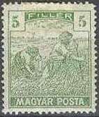 Hungary 1919 Harvesters and Parliament Buildings - Inscribed Magyar Posta-Stamps-Hungary-StampPhenom