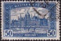 Hungary 1920 Parliament Buildings - MAGYAR KIR POSTA-Stamps-Hungary-StampPhenom