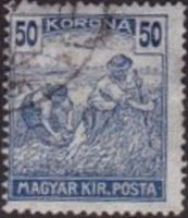 Hungary 1920 Re-issue of Harvesters - MAGYAR KIR POSTA-Stamps-Hungary-StampPhenom