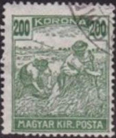 Hungary 1920 Re-issue of Harvesters - MAGYAR KIR POSTA-Stamps-Hungary-StampPhenom