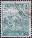 Hungary 1920 Re-issue of Harvesters - MAGYAR KIR POSTA-Stamps-Hungary-StampPhenom