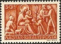 Hungary 1943 Christmas-Stamps-Hungary-StampPhenom